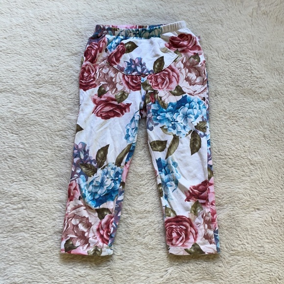 Posh Peanut | Hydrangea Rose Print Joggers | 6T - Picture 2 of 13
